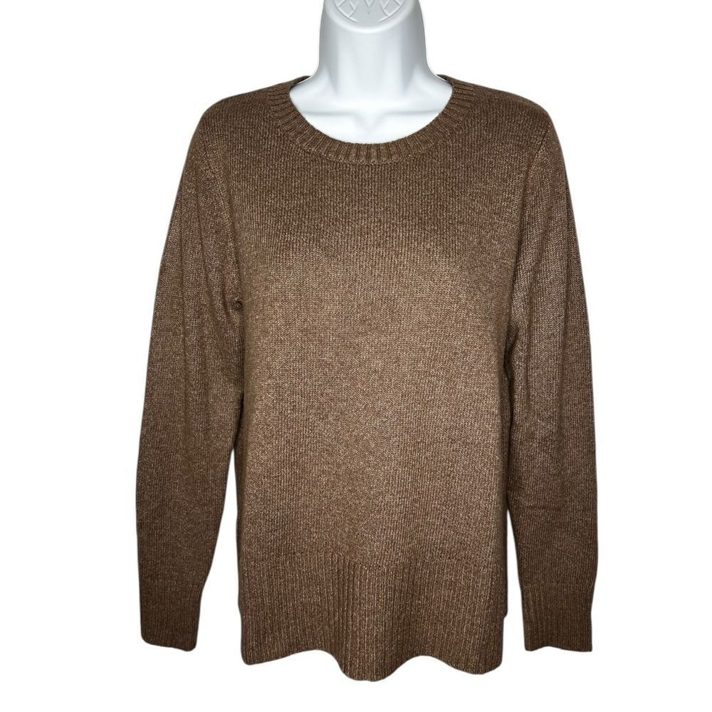 Pink Clover Heathered Crew Neck Wide Band Sweater